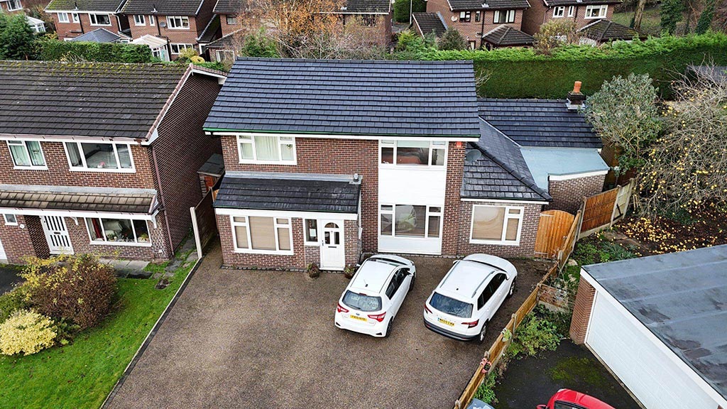 Completed residential roofing work by Warrington Roofing Ltd