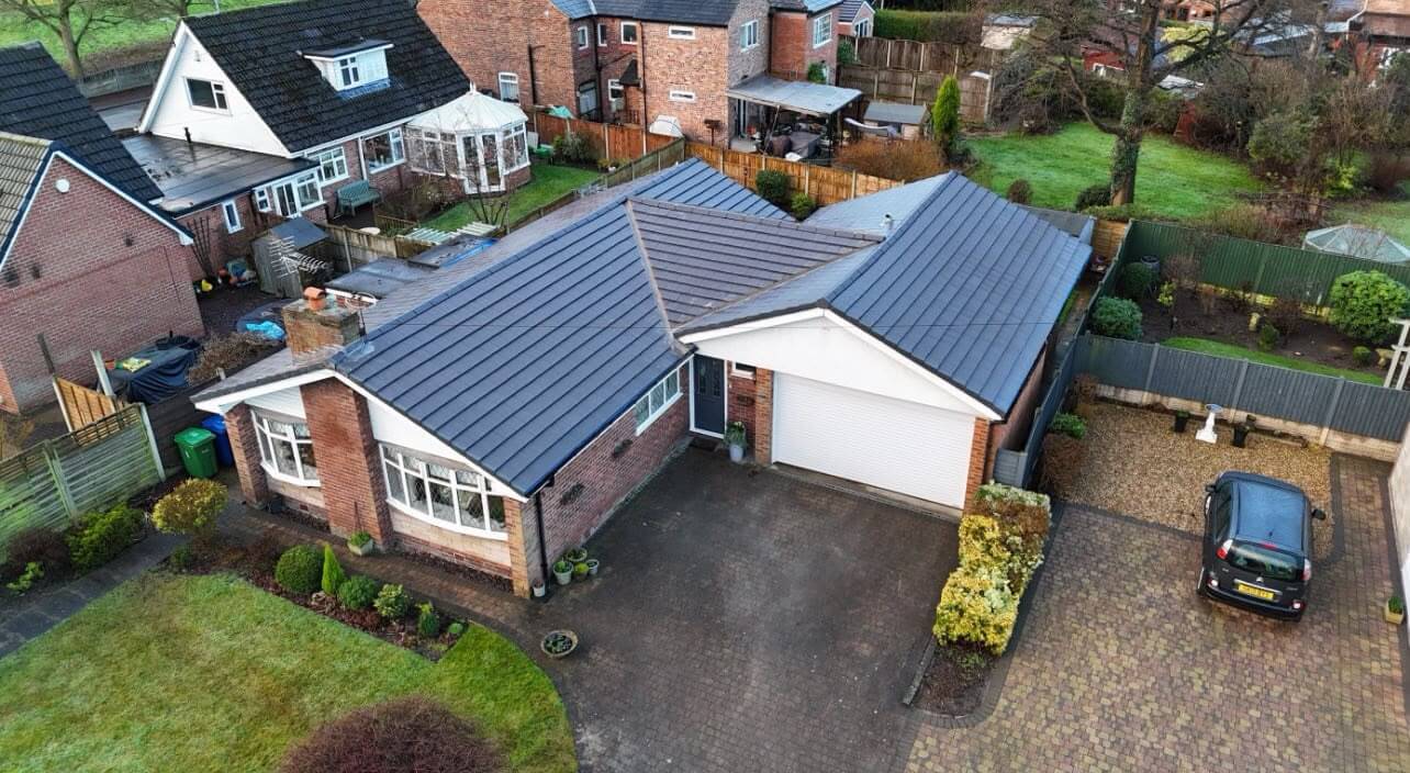 Finished domestic roof project by Warrington Roofing Ltd